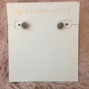 Kendra Scott Silver Drusy Stud Earrings